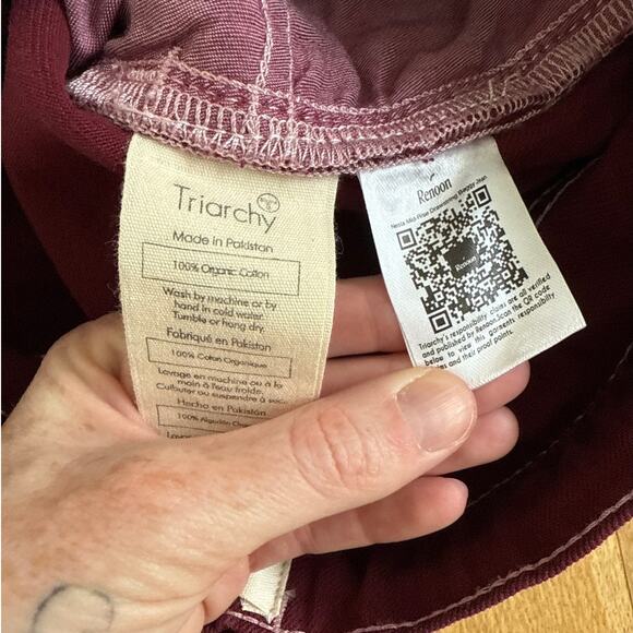 Triarchy Jeans Mid Rise Drawstring Baggy Nesta Size S Red - Picture 5 of 7